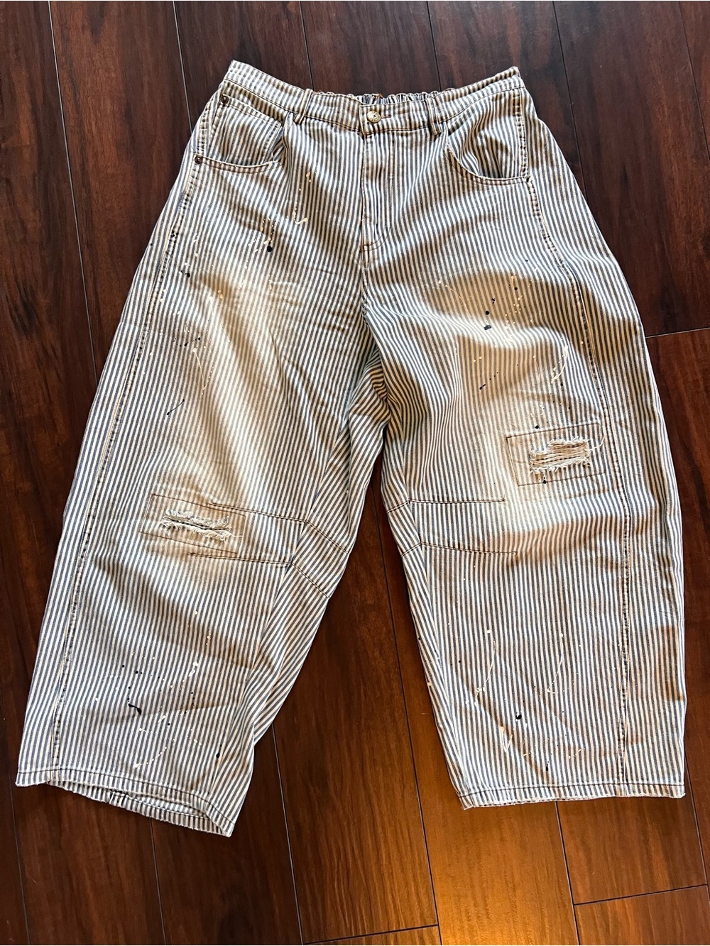Jaded gypsy railroad pants, striped barrel jeans, perfect condition, size S/M